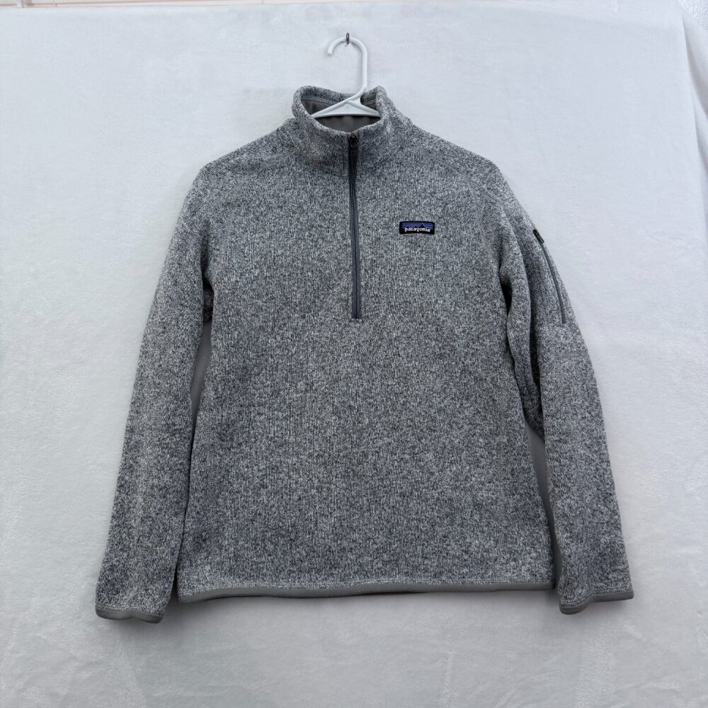 Patagonia Better Sweater Womens S Gray 1/4 Zip Knit Zipper Pocket Casul